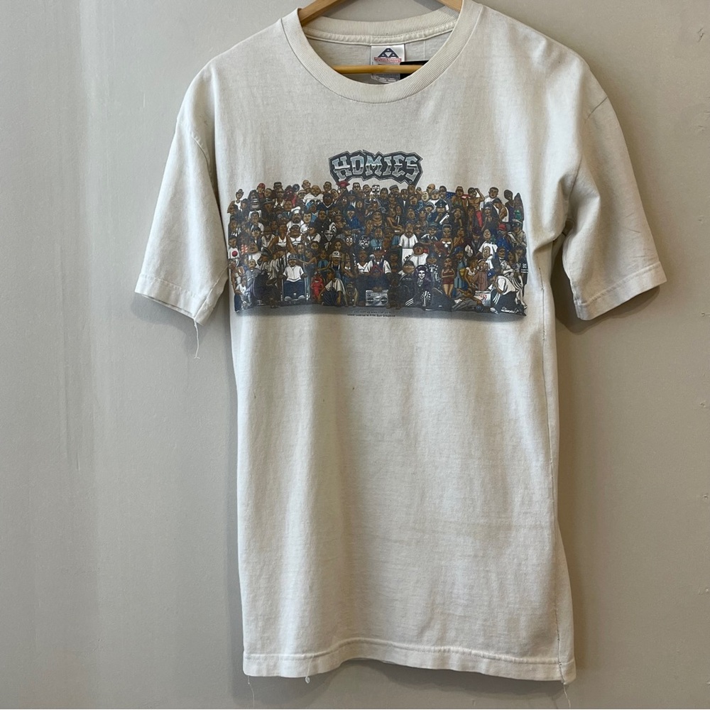 Vintage Homies T-Shirt Sz Lrg Whole Gang Original Chicano Mexican Comic Art 2003